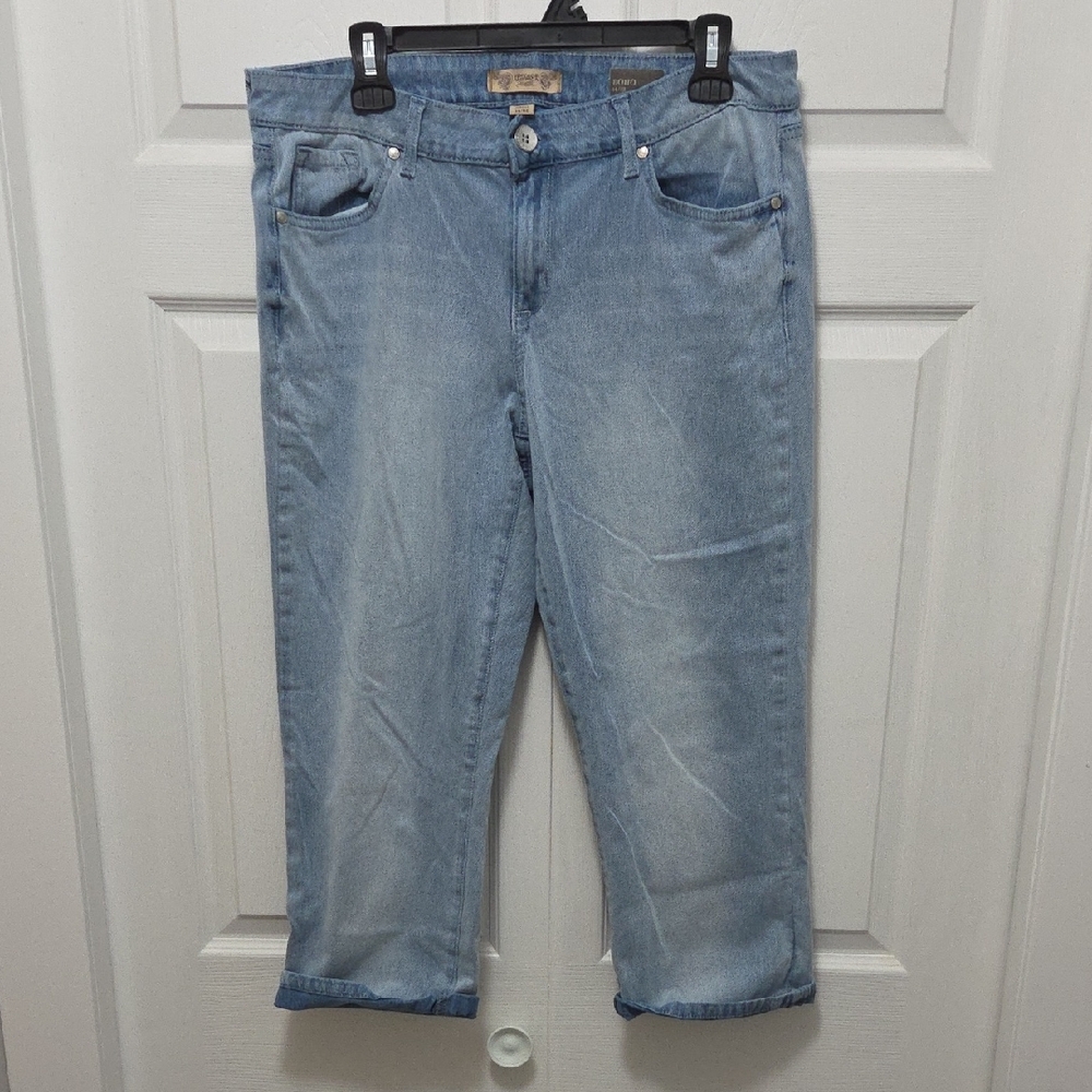 Vintage America Size 14 Light Blue Ankle Jeans